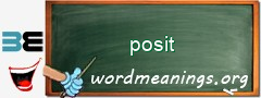 WordMeaning blackboard for posit